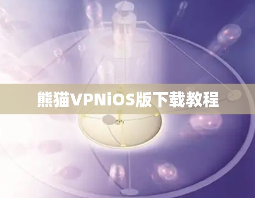 熊猫VPNiOS版下载教程