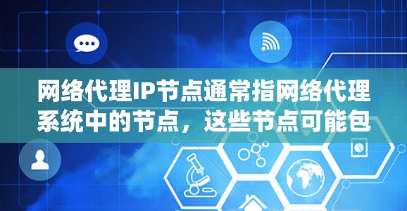 网络代理IP节点通常指网络代理系统中的节点，这些节点可能包含物理或虚拟的网络代理设备，如服务器、防火墙或代理服务器。它们负责在特定的网络上运行功能，例如管理接口、提供访问、或执行网络操作