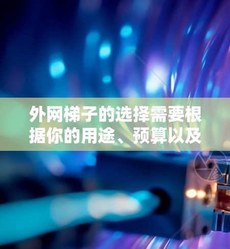 外网梯子的选择需要根据你的用途、预算以及梯子的性能来决定。以下是一些推荐的外网梯子品牌和型号，供你参考