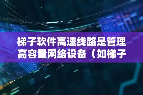 梯子软件高速线路是管理高容量网络设备（如梯子线）的工具，用于监控、维护和故障处理。高速线路在城市中频繁使用，涉及多个设备和服务器，需要高效的网络管理。以下是对梯子软件高速线路的详细分析