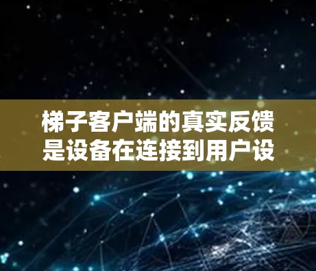 梯子客户端的真实反馈是设备在连接到用户设备时自动显示的参数，如温度、湿度、压力等，这些参数实时反馈给用户，帮助他们更好地控制梯子的使用。以下是关于梯子客户端真实反馈的详细信息