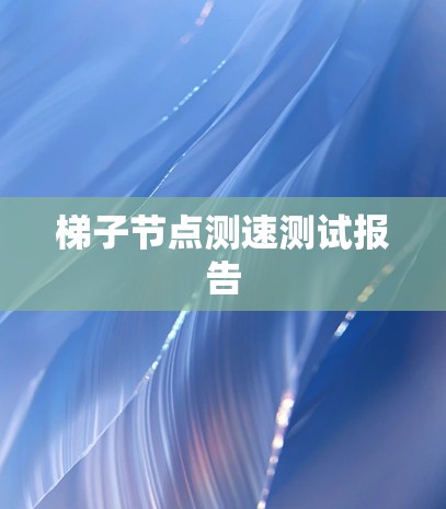 梯子节点测速测试报告