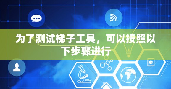 为了测试梯子工具，可以按照以下步骤进行