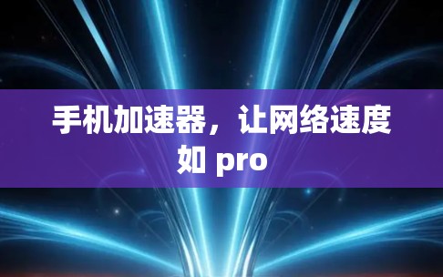 手机加速器，让网络速度如 pro