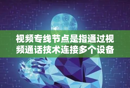 视频专线节点是指通过视频通话技术连接多个设备或节点的网络基础设施。这些节点通常用于远程协作、视频会议、资源共享等场景。视频专线节点能够将多个设备或节点连接起来，通过视频通话进行信息共享和协作