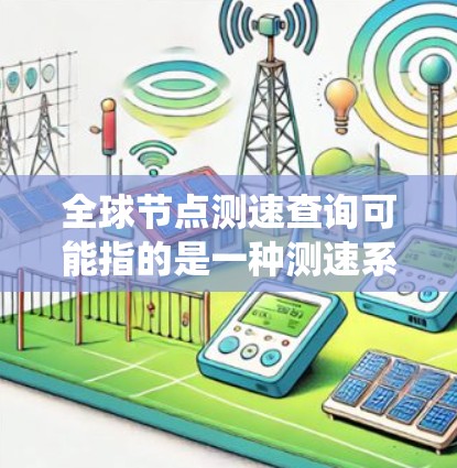 全球节点测速查询可能指的是一种测速系统或工具，用于测量车辆在特定地点的行驶速度。以下是一些可能的解释和信息