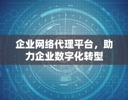 企业网络代理平台，助力企业数字化转型