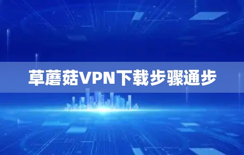 草蘑菇VPN下载步骤通步