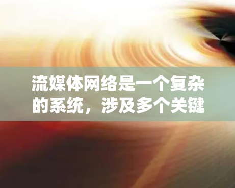 流媒体网络是一个复杂的系统,涉及多个关键领域,每个领域都有其特定的任务和挑战。以下是对流媒体网络的详细总结 流媒体网络是一个复杂的系统,涉及多个关键领域,每个领域都有其特定的任务和挑战。以下是对流媒体网络的详细总结