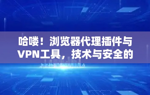 哈喽！浏览器代理插件与VPN工具，技术与安全的双重价值