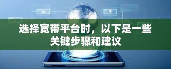 选择宽带平台时，以下是一些关键步骤和建议