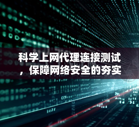 科学上网代理连接测试，保障网络安全的夯实基础