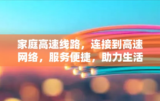 家庭高速线路，连接到高速网络，服务便捷，助力生活，未来潜力无限！