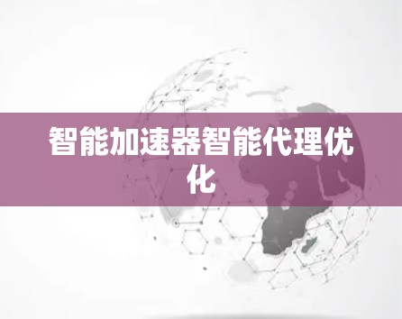 智能加速器智能代理优化