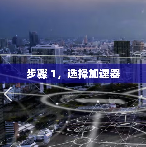 步骤 1，选择加速器